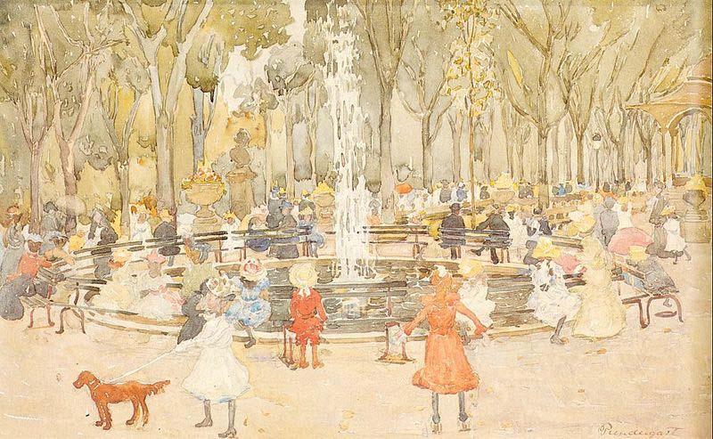 Maurice Prendergast In Central Park New York ( Sweden oil painting art